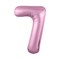 Шар (40''/102 см) Цифра Slim Розовый фламинго №7  Agura 2139795