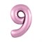 Шар (40''/102 см) Цифра Slim Розовый фламинго №9  Agura 2139798