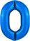 Шар (40''/102 см) Цифра Slim Синий №0  Agura 87994340
