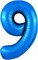 Шар (40''/102 см) Цифра Slim Синий №9  Agura 87994348