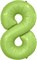 Шар (40''/102 см) Цифра Slim Мистик Фисташка Сатин №8  Agura 88026204