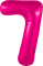 Шар (40''/102 см) Цифра Slim Фуксия Сатин №7  Agura 88026224