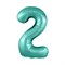 Шар (40''/102 см) Цифра Slim Бискайский зеленый №2  Agura 2139788