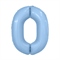 Шар (40''/102 см) Цифра Slim Небесный №0 Agura 88049604